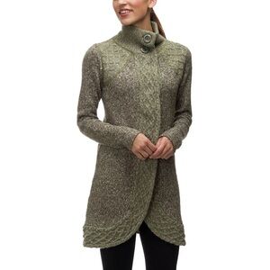 Angelica Olive Cable Knit Cardigan